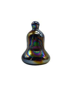 Vintage Iridescent Glass Bell Shaped Paperweight